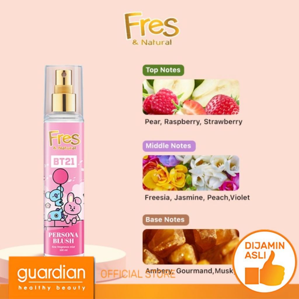 Sayap Mas Utama Fres & Natural BT21 Persona Blush