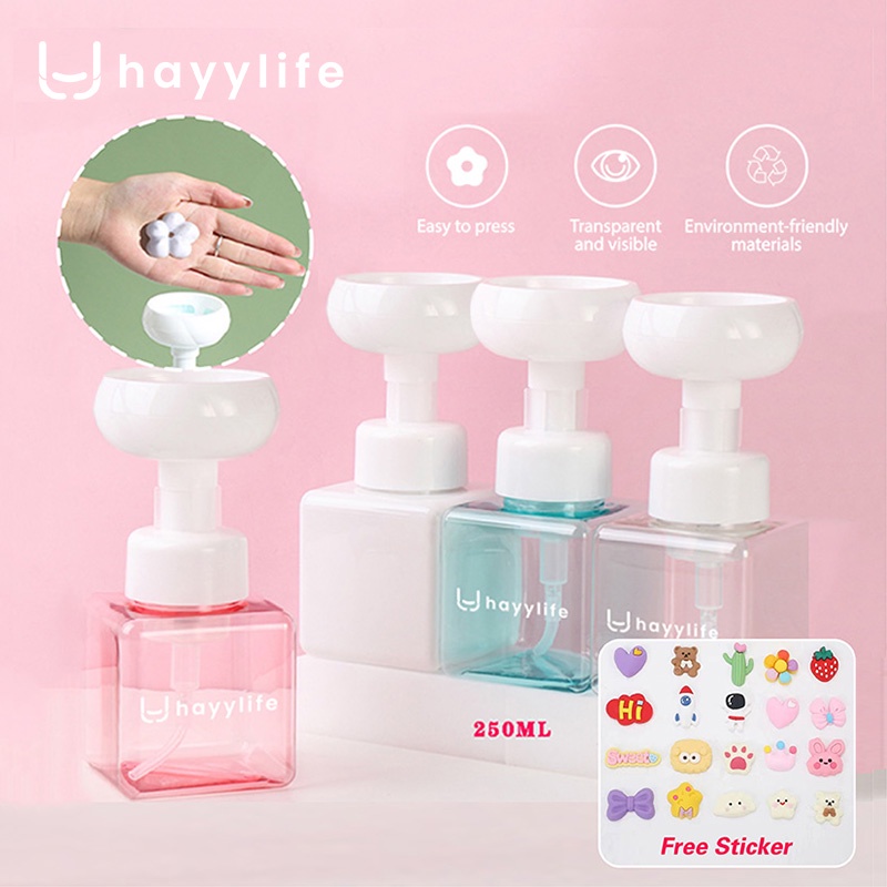 Hayylife Foam Soap Dispenser Model Pump Motif Bunga HL-AGB574