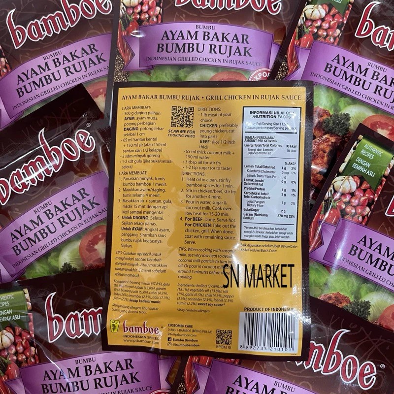 Bamboe Indonesia Bamboe Ayam Bakar Bumbu Rujak 