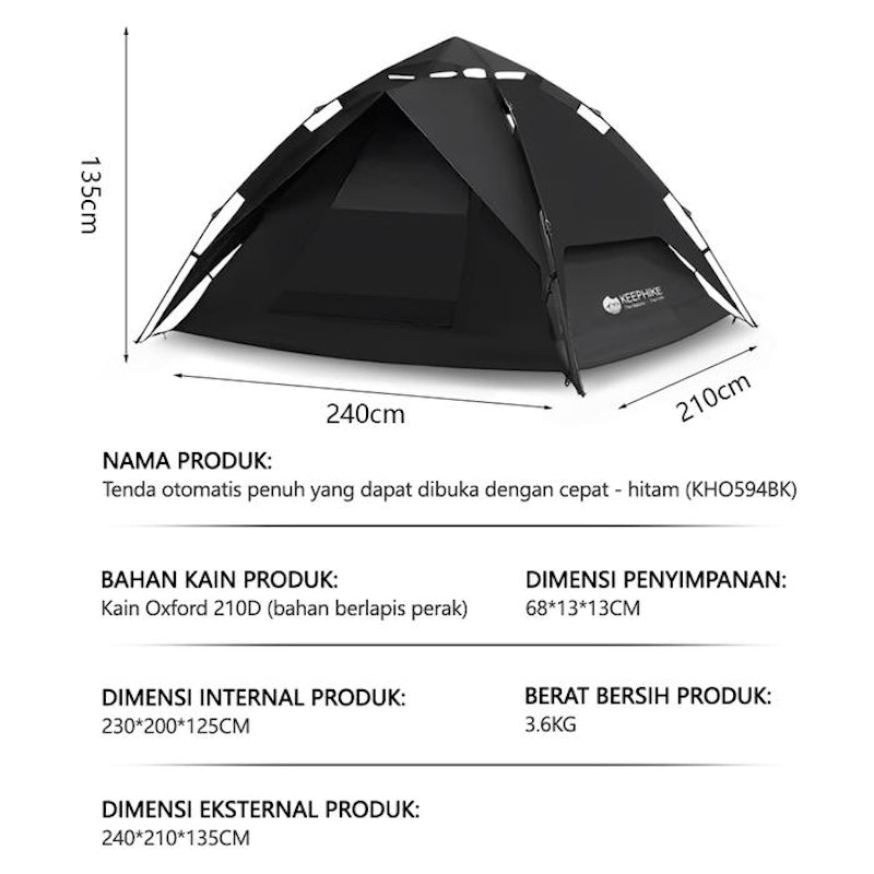 KEEPHIKE Tenda Dua Lapis Outdoor 5