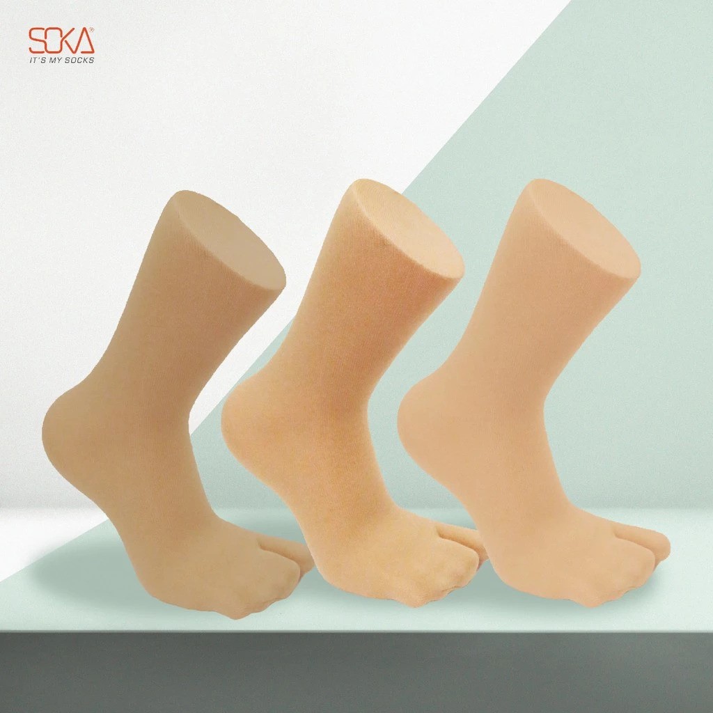 SOKA Kaos Kaki Wanita Jempol Warna Skin Series