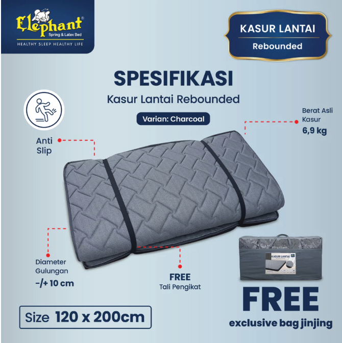 Elephant Agung Perkasa Elephant Kasur Lantai Rebounded