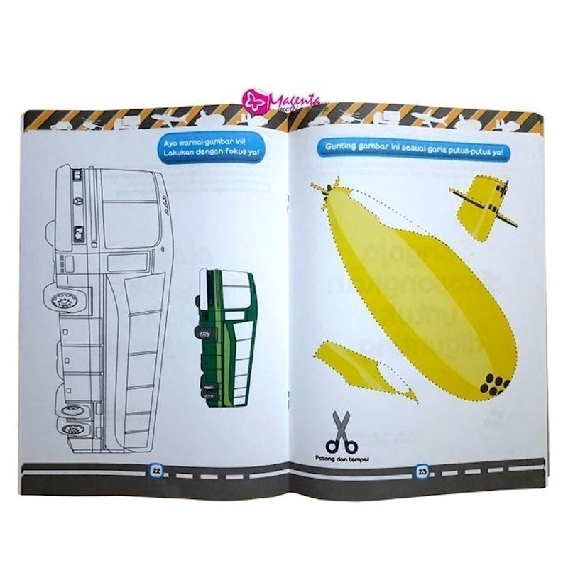 Fun & Simple Menggunting, Mewarnai, dan Menempel Kendaraan & Transportasi 4
