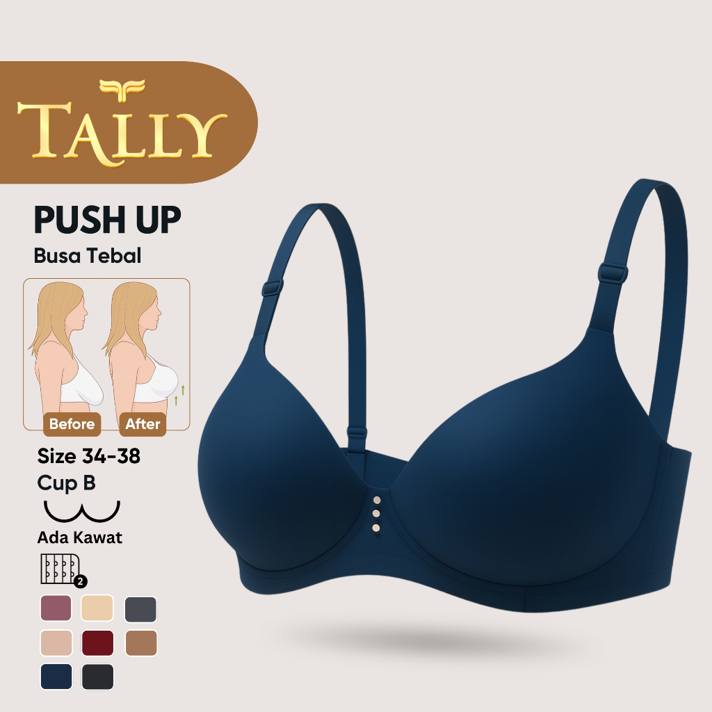 TALLY Bra Kawat Busa Tebal Push Up 8819