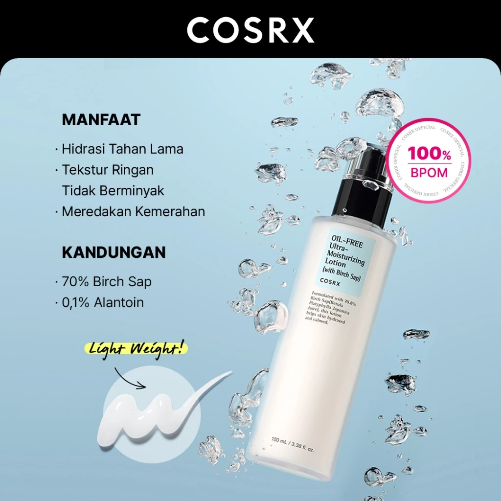 COSRX COSRX Oil Free Ultra Moisturizing Lotion (with Birch Sap)