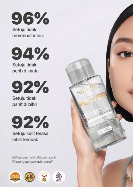 Penta Natural Kosmetindo N'PURE Power Clear Gentle & Hydrate Micellar Water 