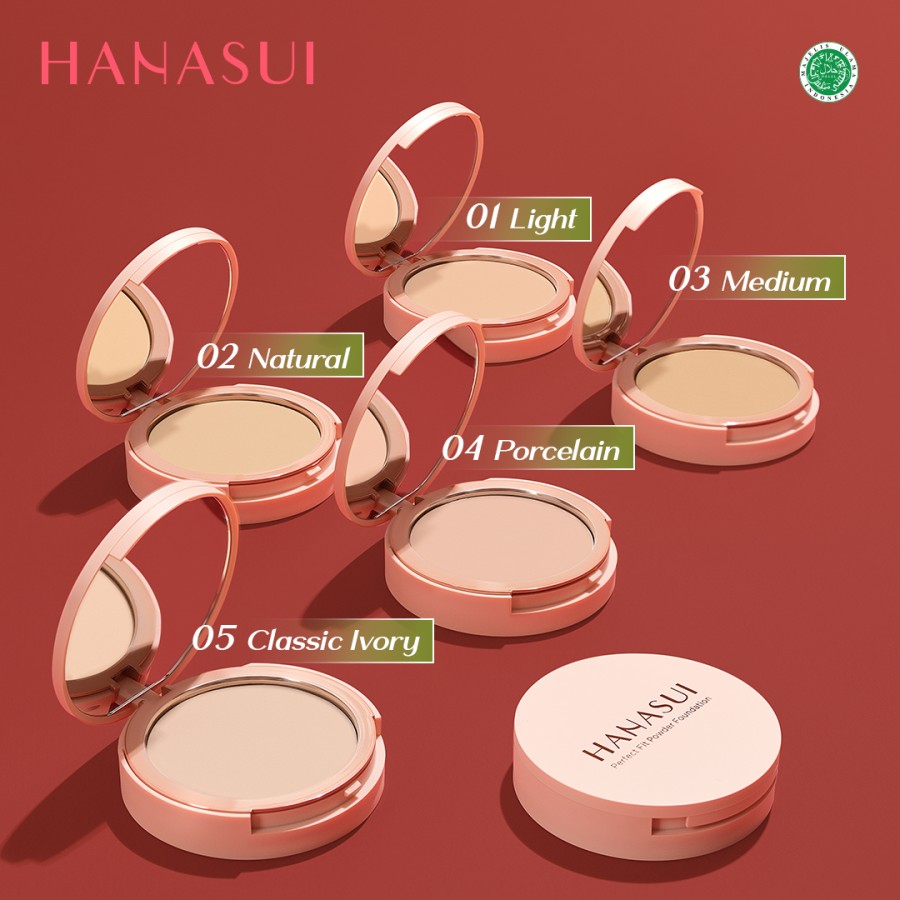Eka Jaya Internasional Hanasui Perfect Fit Powder Foundation 02 Natural