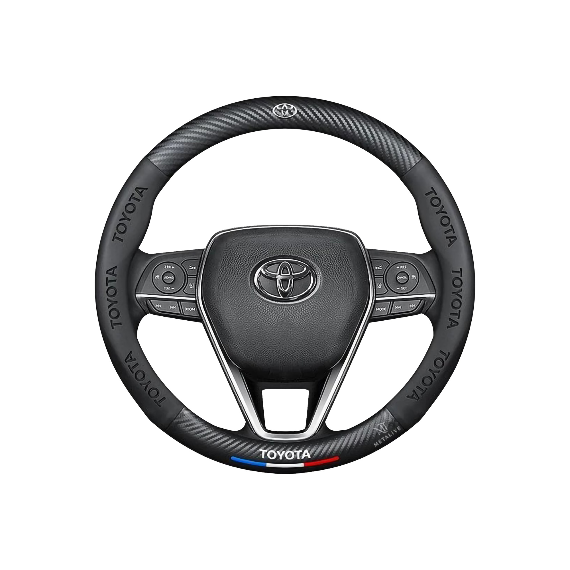 METALIVE Sarung Setir Mobil Kulit Carbon 38cm 4