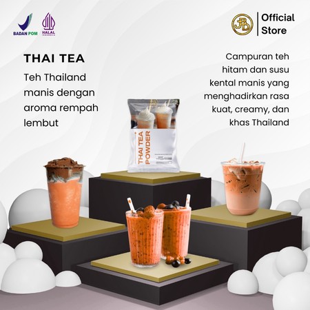 Sinar Kemenangan Bersama Jakarta Bubble Drink Thai Tea Powder 1 kg