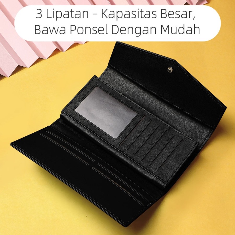 Dompet Wanita Twill Tiga Kali Lipat Panjang 2