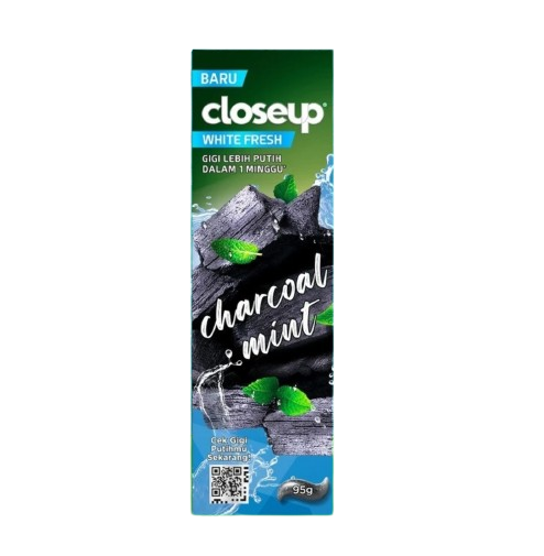 Closeup White Fresh Charcoal Mint 