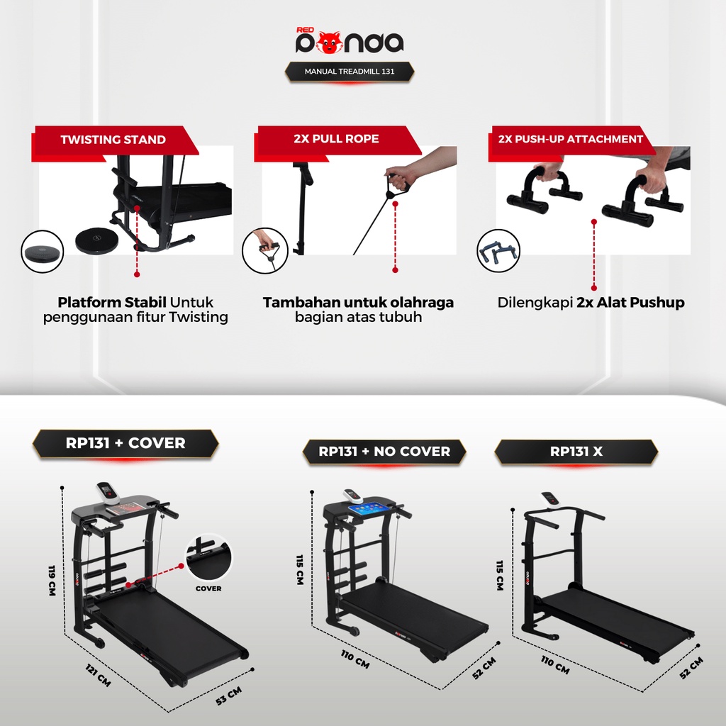  Redpanda Multifunctional Manual Treadmill  TM 131