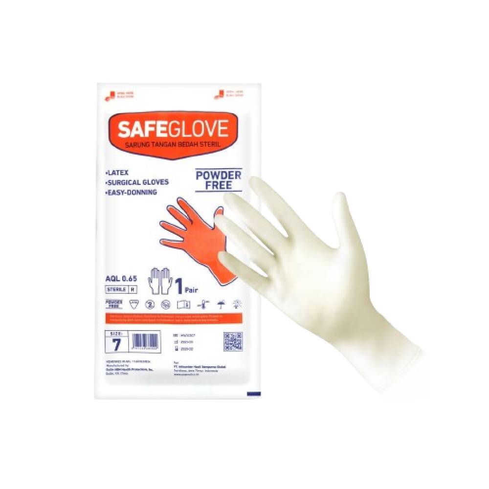 SAFEGLOVE Sarung Tangan Bedah Steril Powder Free