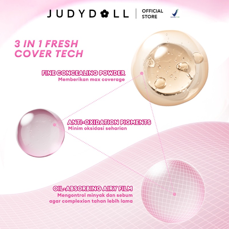 Judydoll Triple Pink Shield Cushion Vanilla 3