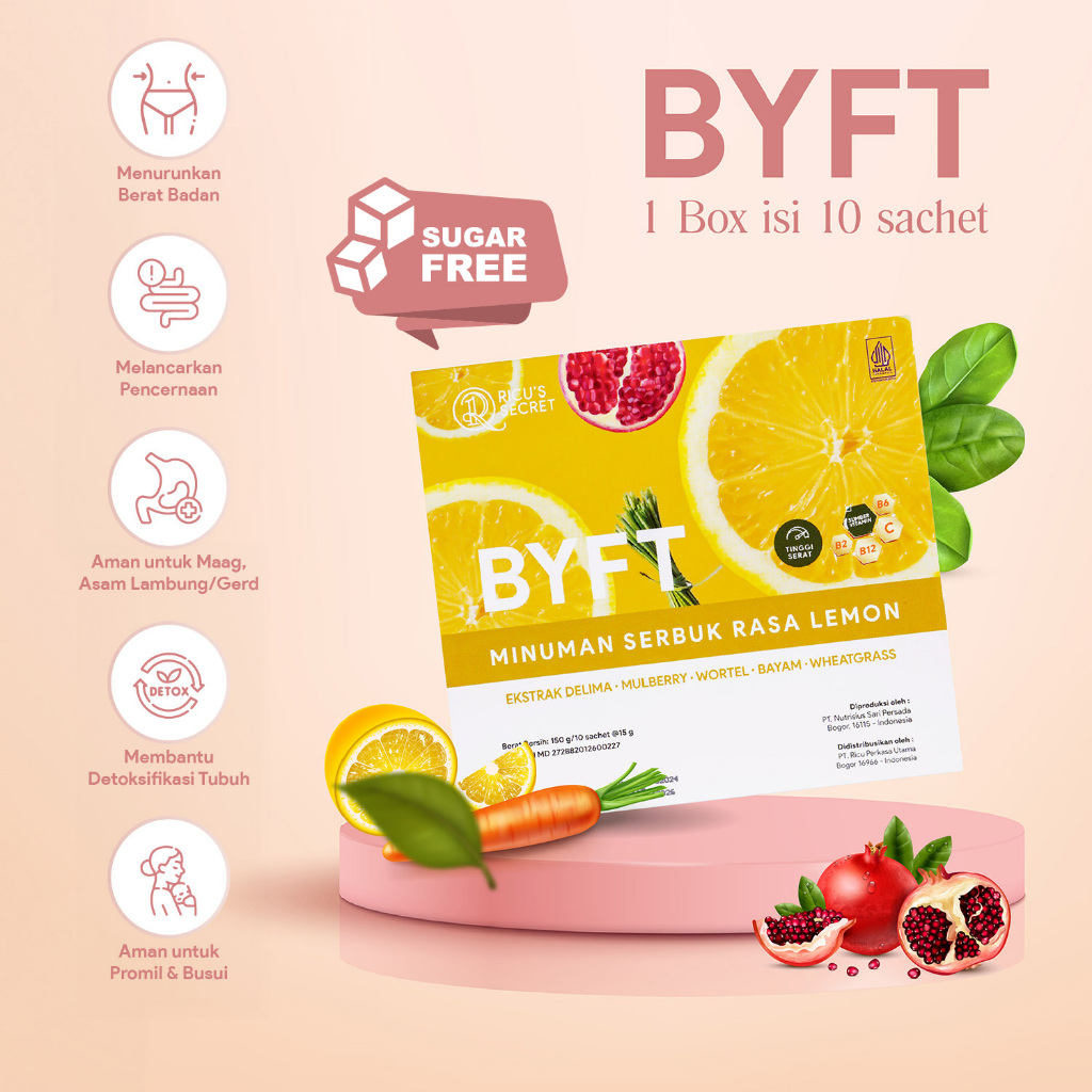 Ricu Perkasa Utama RICU'S SECRET BYFT Minuman Serbuk Rasa Lemon
