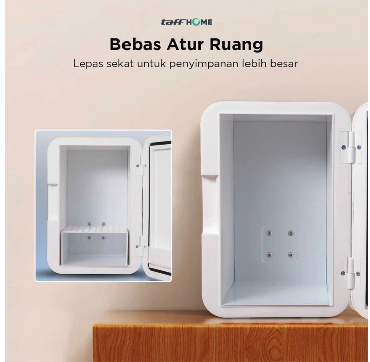 Jakarta Digital Nusantara TaffHOME Kulkas Mini Mobil 2-in-1 Cooler Warmer 8 L  KS-002