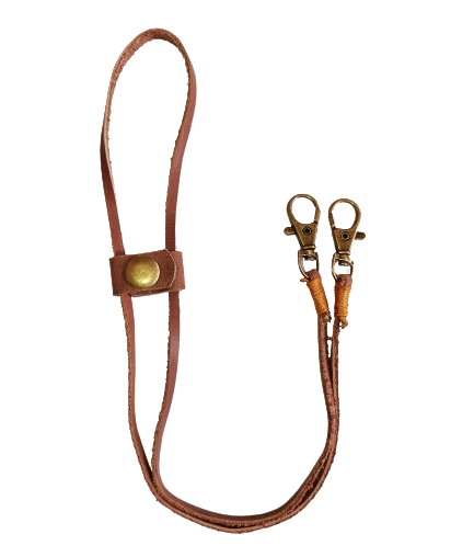 Likernik Dark Brown Tali Masker Kulit Asli