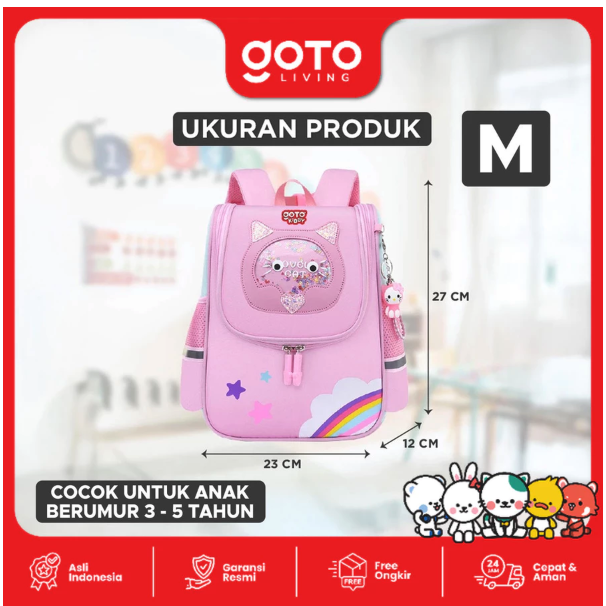 Goto Kibby Unicorn Pink Size M