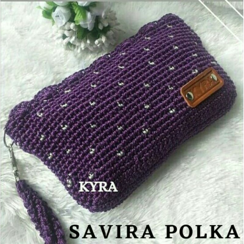 KYRA Dompet Rajut Savira Polka