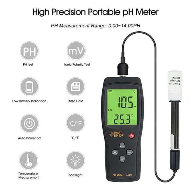  Smart Sensor Digital pH Meter  AS218
