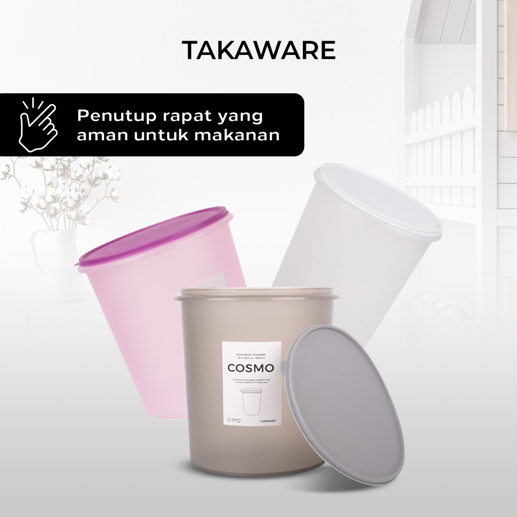 Dillia Mitra Indonesia Takaware Toples Plastik Cosmo 9000 ml
