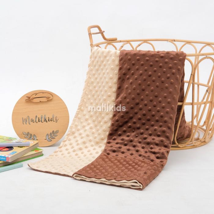  Malilkids Reversible Two Tone Minky Blanket 