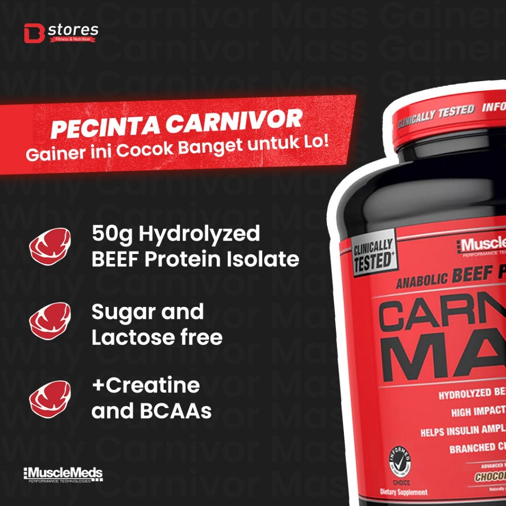 MuscleMeds Performance Technologies MuscleMeds Carnivor Mass Gainer Chocolate