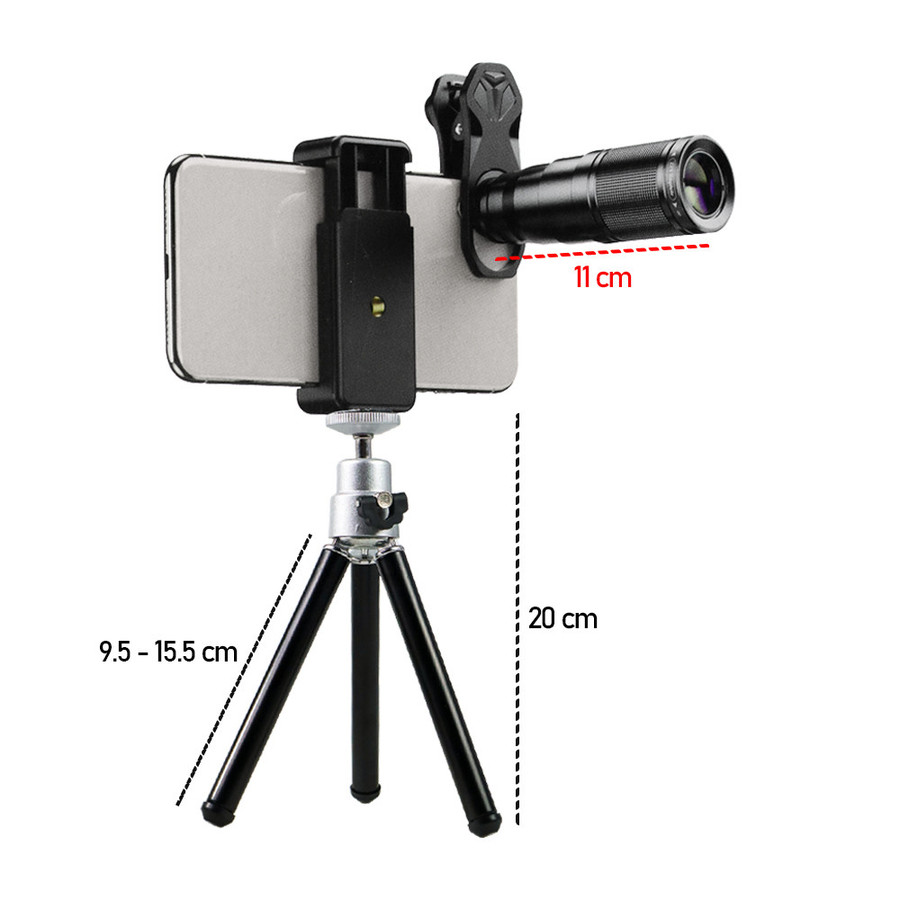 APEXEL 4 in 1 Lensa Smartphone Telephoto Wide Macro Fisheye  APL-22X105-4IN1