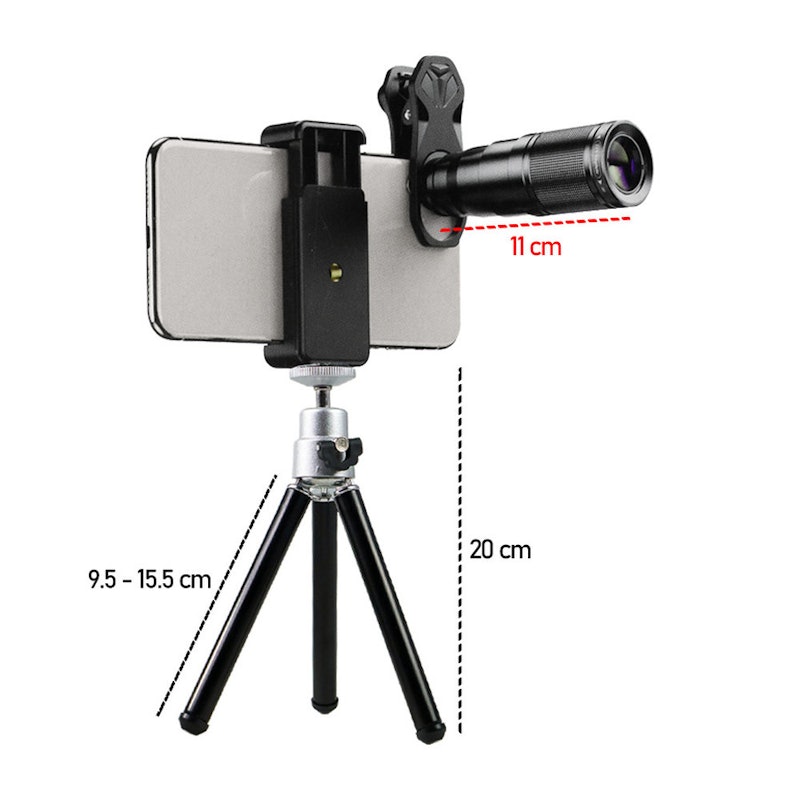 APEXEL 4 in 1 Lensa Smartphone Telephoto Wide Macro Fisheye 3