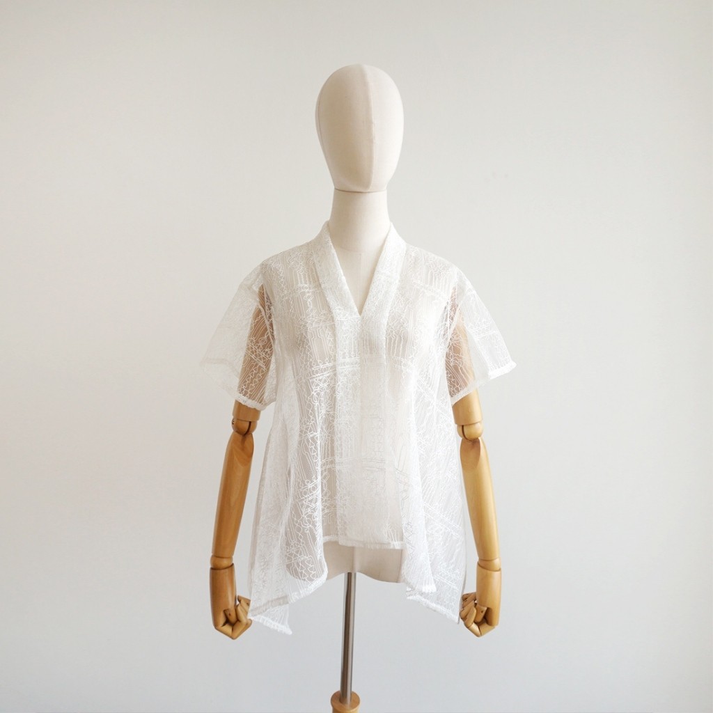  Benangsari Tiara Top Lace Brukat Kebaya Modern Kartini Lengan Pendek