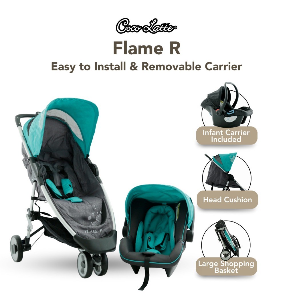 Cocolatte Flame R Travel System Stroller with Infant Carrier 5