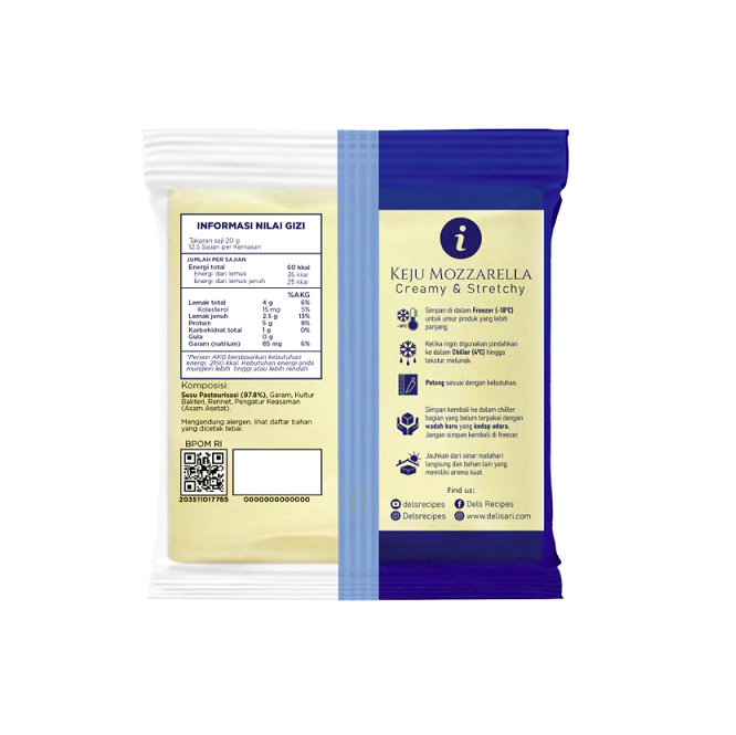 Delisari Nusantara Del's Mozzarella Cheese