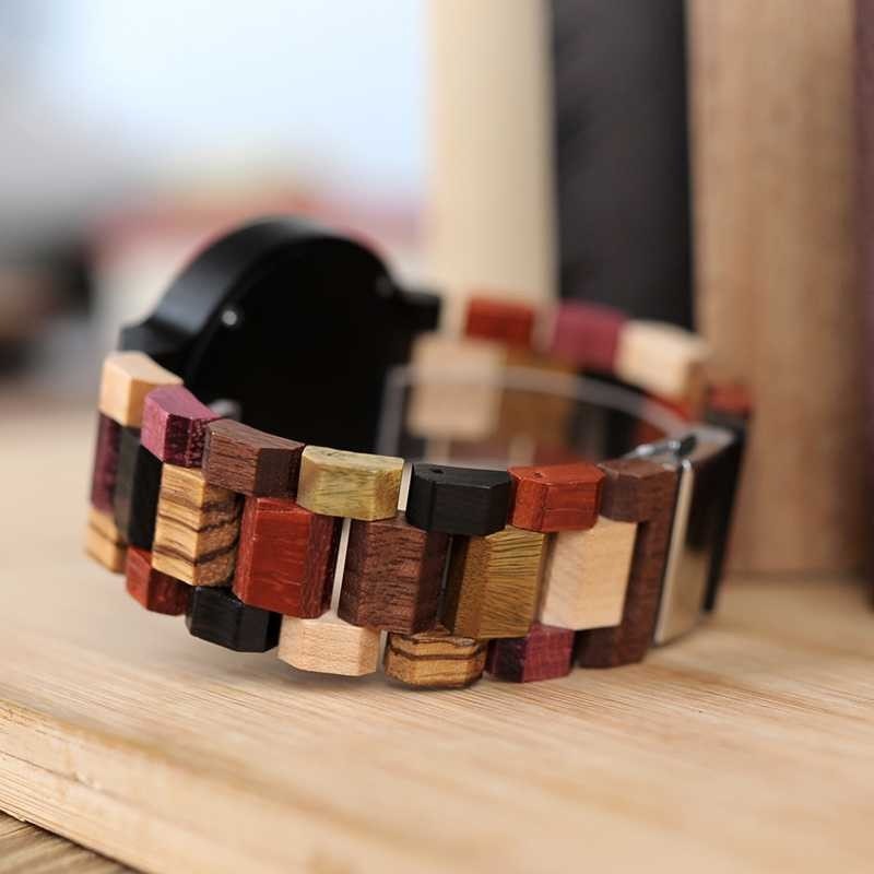 Jam Tangan Analog Kayu Pria Cowok Original 4