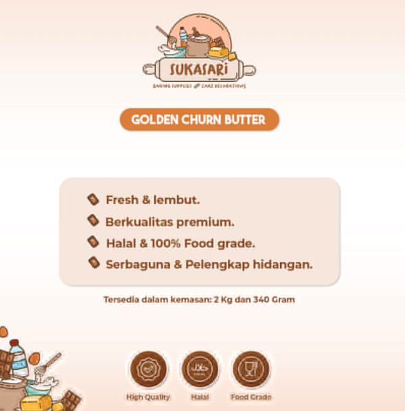 Ballantyne Foods Golden Churn Pure Creamery Butter 2 kg