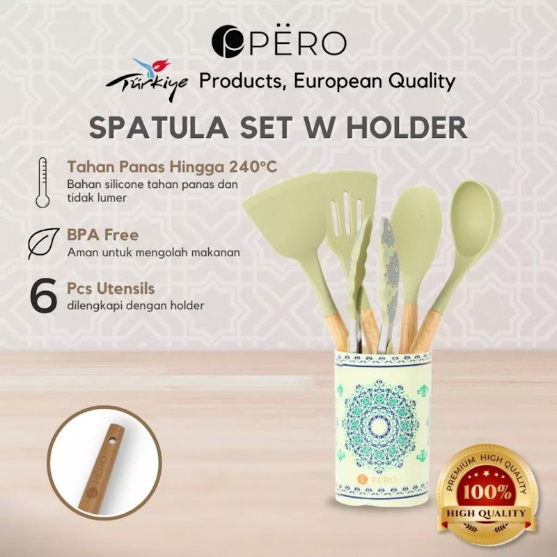 Pero Spatula Set with Holder 3