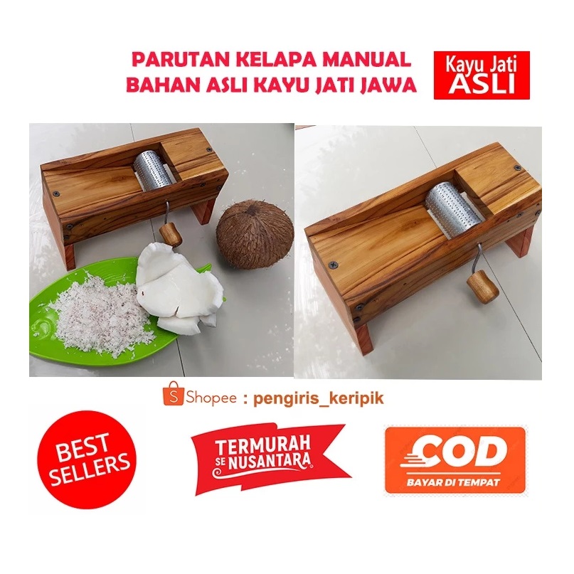 Parutan Kelapa Mini Manual Kayu 2
