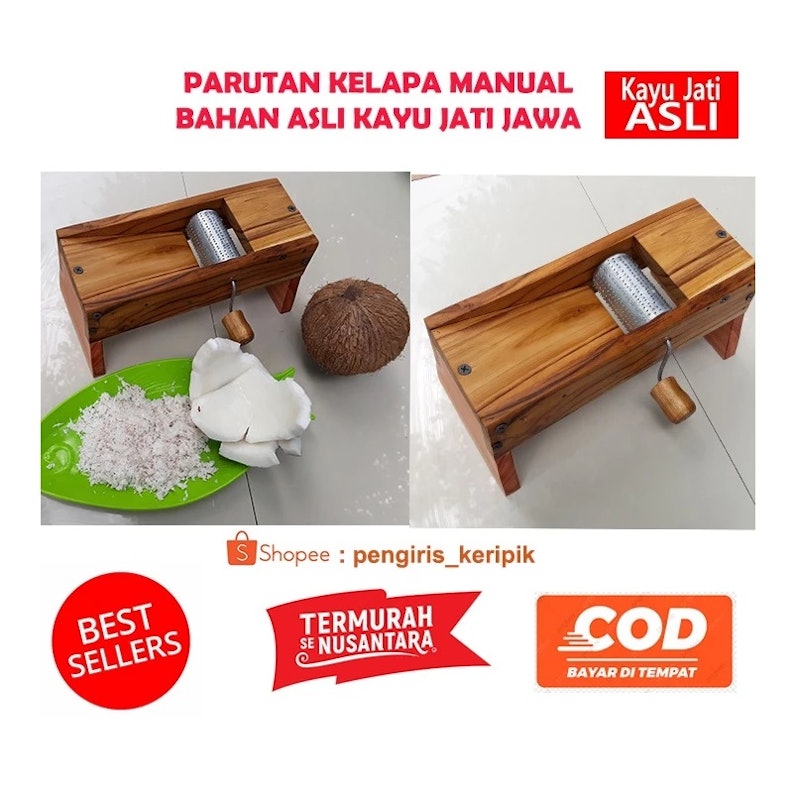 Parutan Kelapa Mini Manual Kayu 2