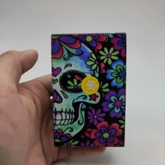  Kotak Rokok Akrilik Motif Skull