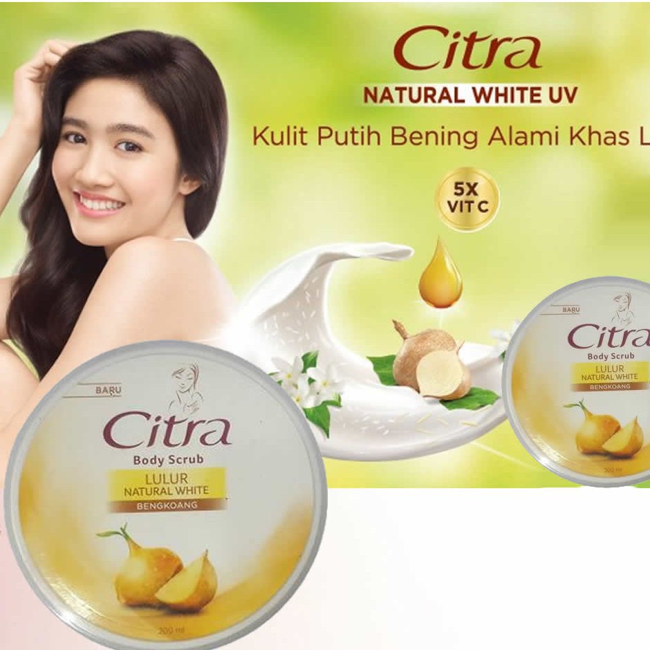 Unilever Citra Body Scrub Lulur Natural White Bengkoang