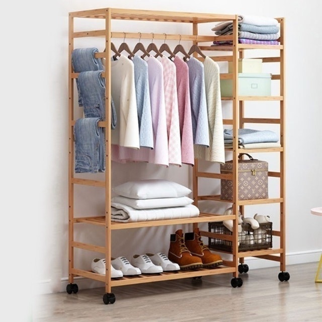 Rak Gantungan Baju Dengan Rak 5 Susun ｜ HSH202