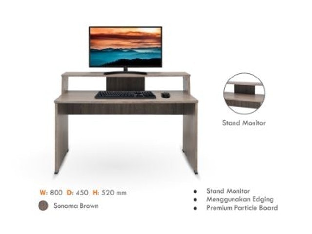 Cubic Home & Living YAGI Meja Komputer Rumah / Meja Kerja Lesehan Minimalis LT 81