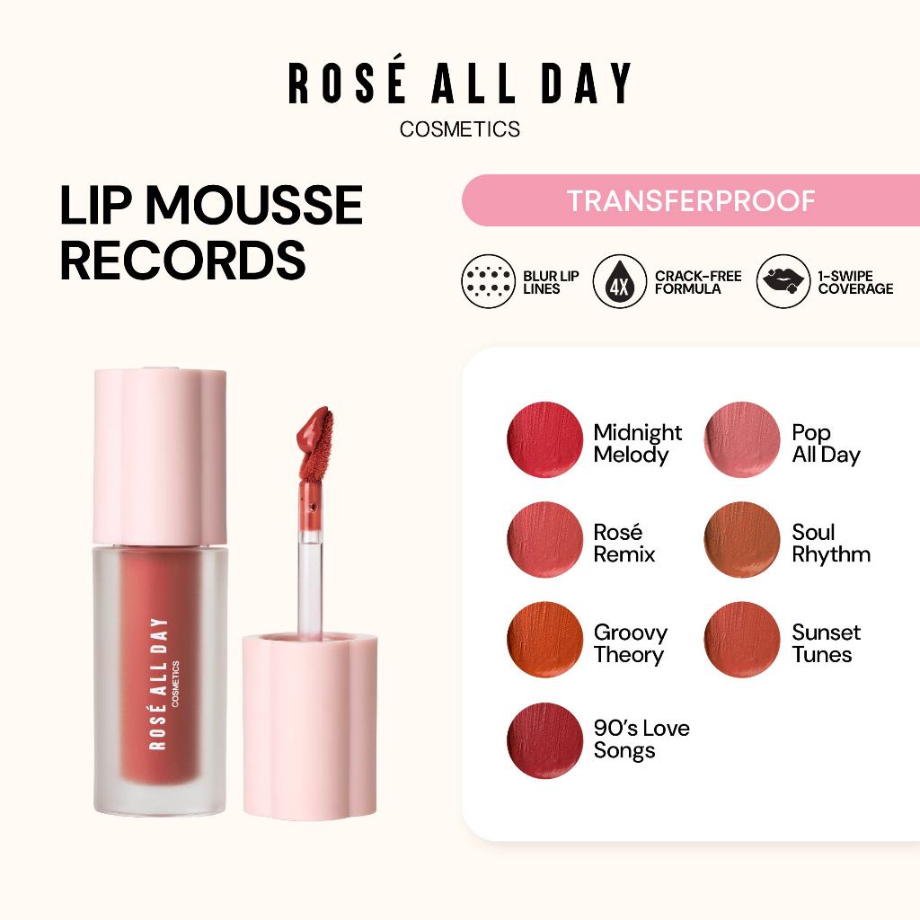 Rosé All Day Lip Mousse Records Soul Rhythm 5