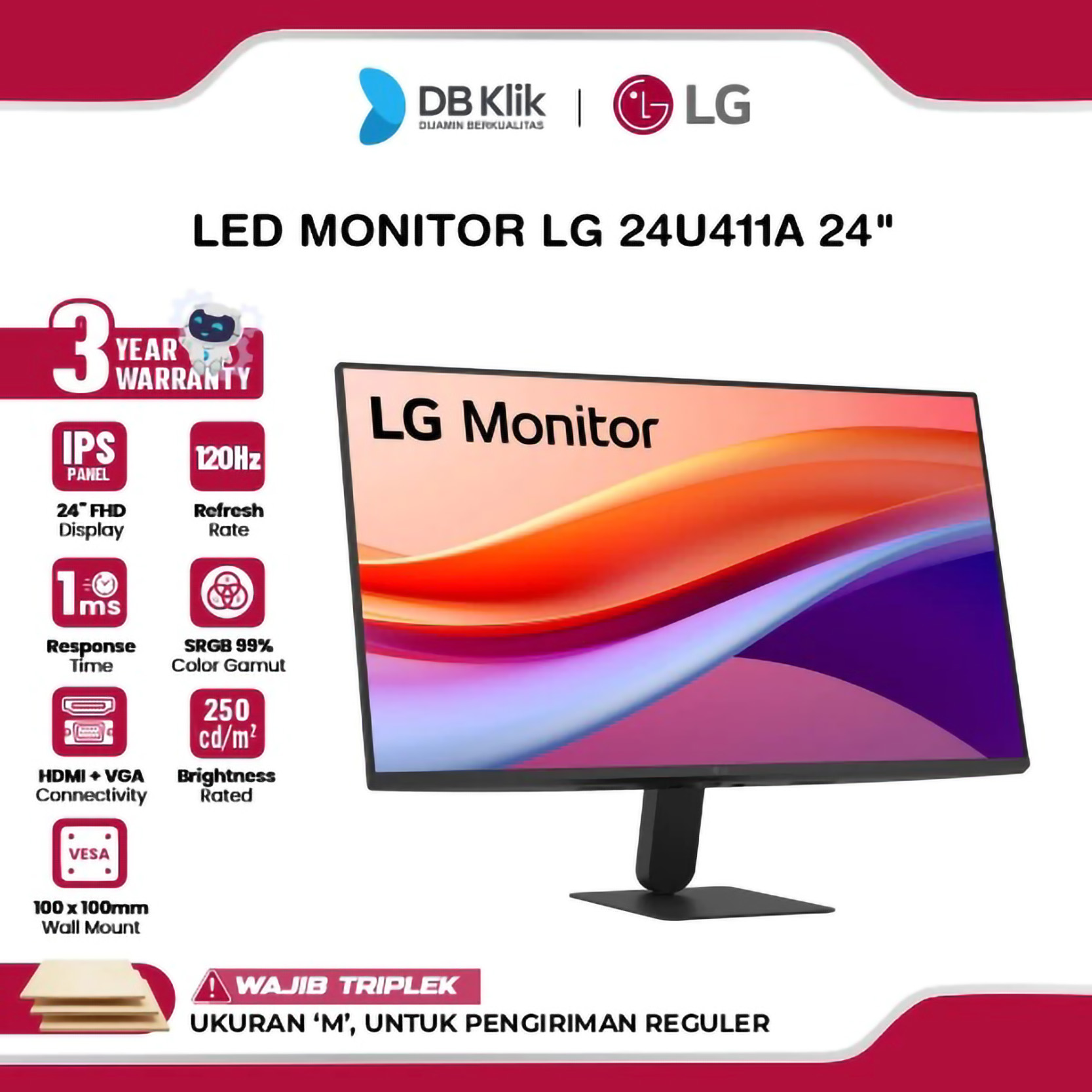 LG Electronics LG LED Monitor 24" 24U411A