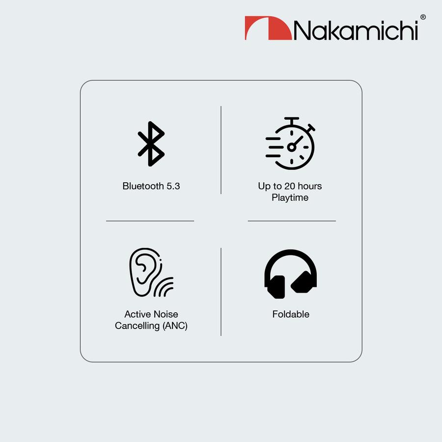 Nakamichi Nakamichi Active Noise Cancelling Wireless Headphone OW1300ANC