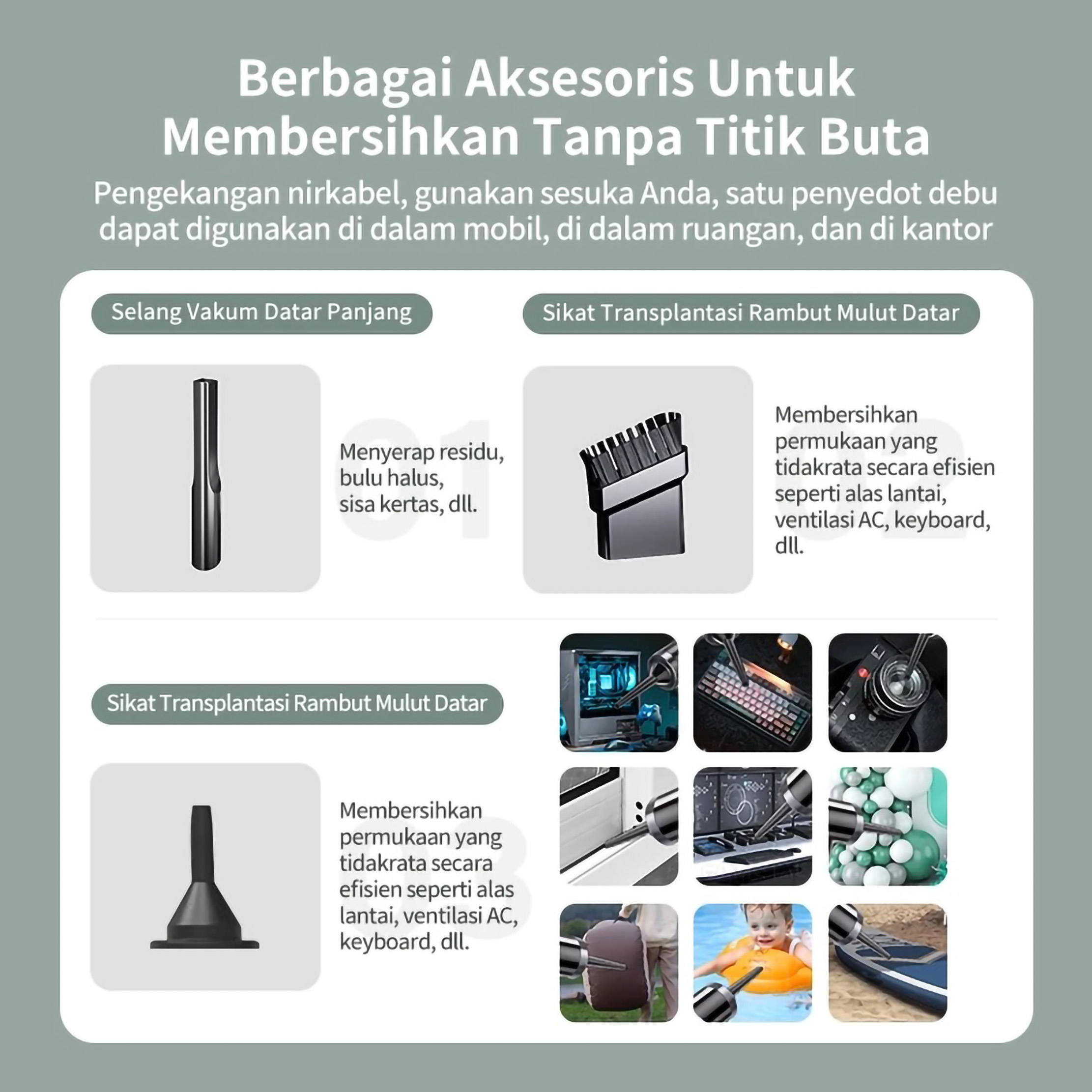 BASIKE 3 In 1 Vacuum Cleaner Mini 5