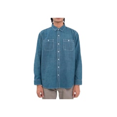 M231 Kemeja Pria Denim Panjang Dark Blue