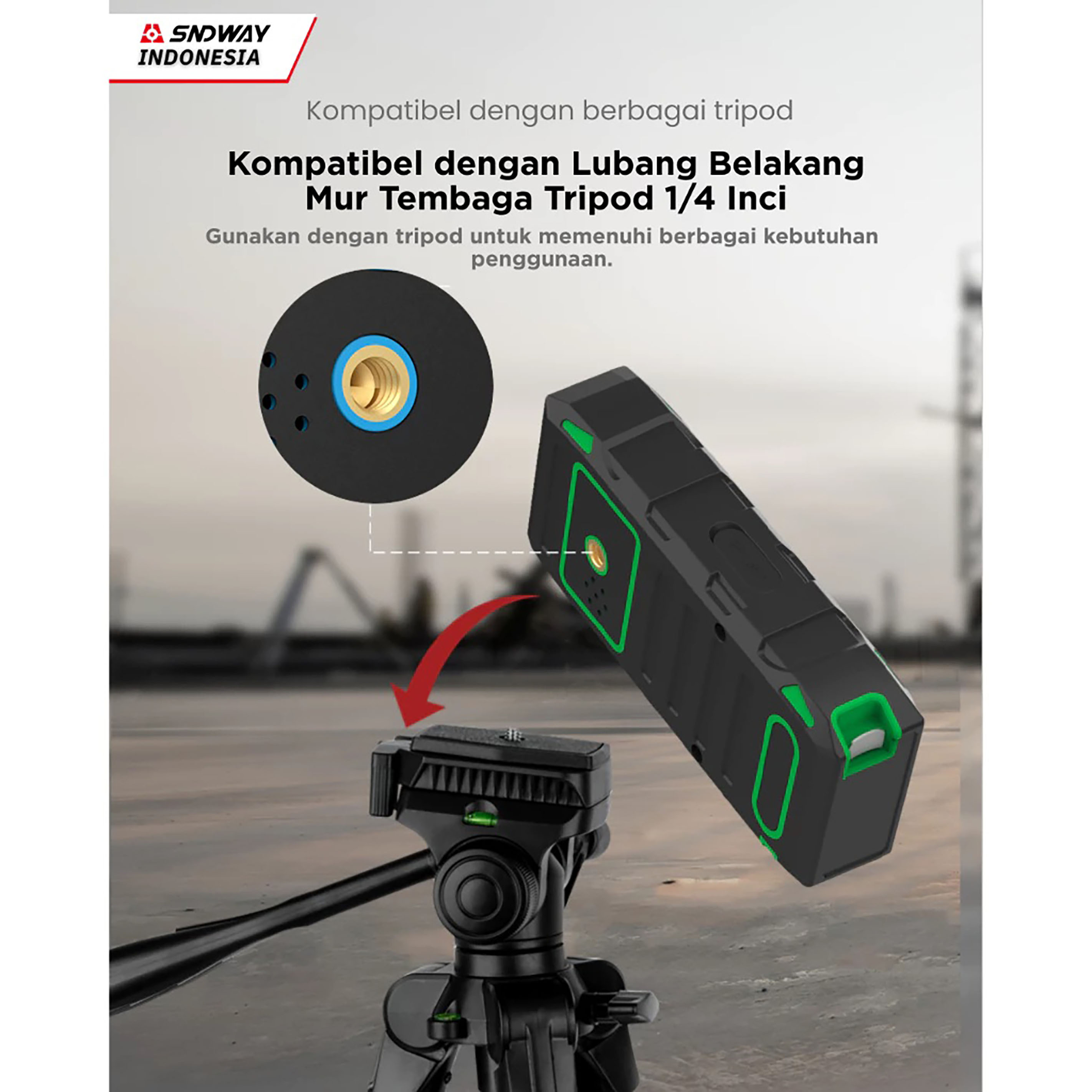 Dongguan Sndway Electronic SNDWAY Meteran Digital Green Laser SW-50G