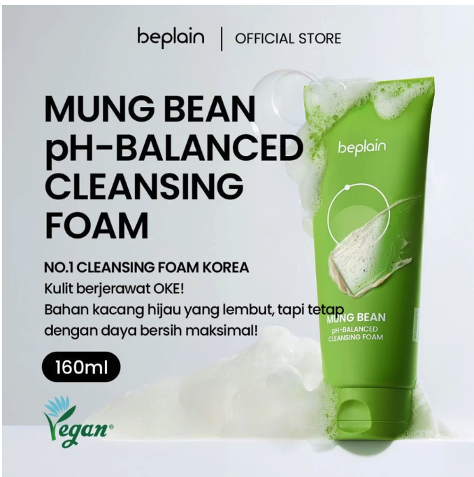 Moments Company Beplain Mung Bean pH-Balanced Cleansing Foam
