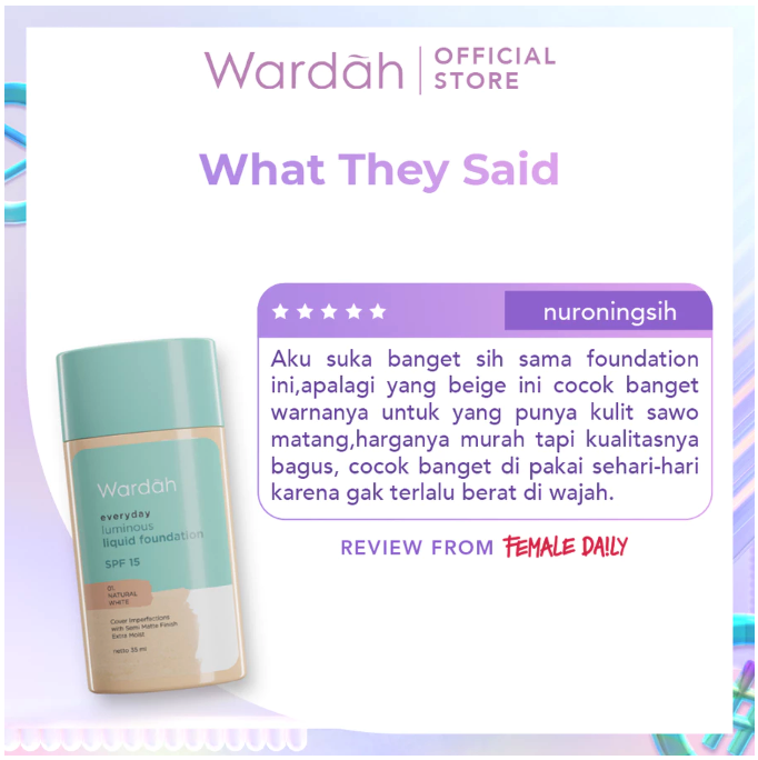 Paragon Technology and Innovation Wardah Everyday Luminous Liquid Foundation 03 Beige