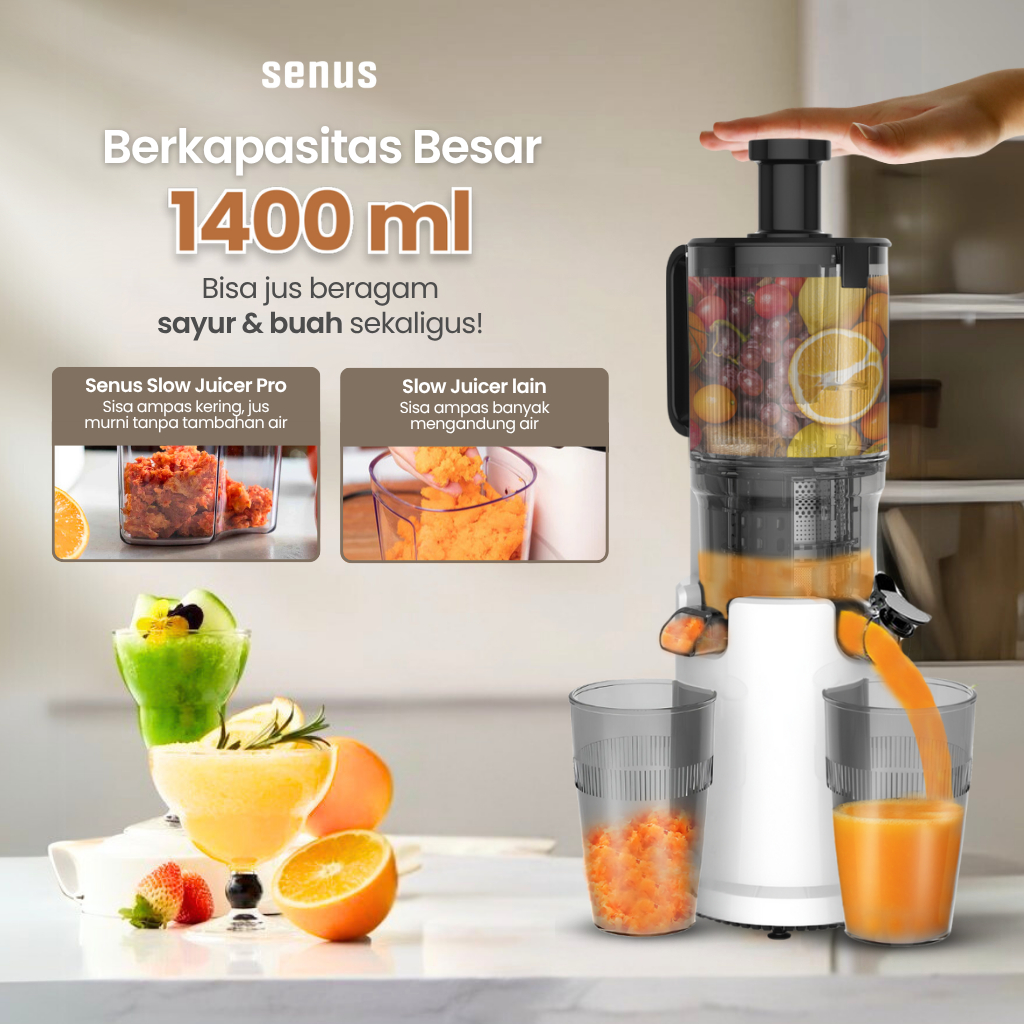 Senus Sejahtera Indonesia Senus Slow Juicer PRO 220W  ASJ 0601